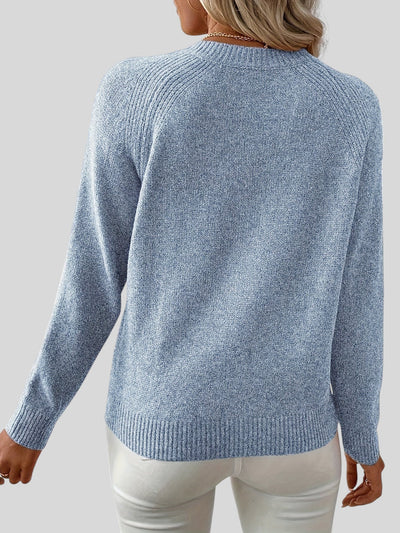 Loxa™ | Elegant strikket sweater med perledetaljer