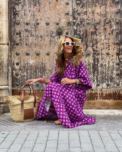 Vilma™ | Boho Bomulds Maxi Kjole
