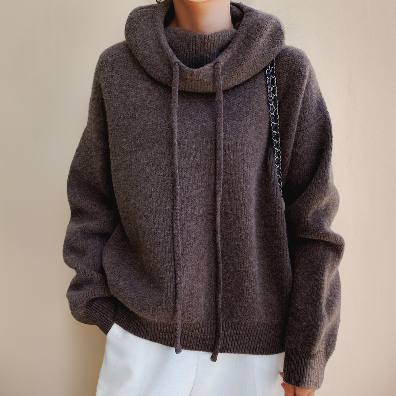 Loren™ | Rullekrave Sweater i Merinould