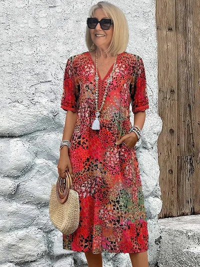Elyra™ |  Kjole med Blomsterprint