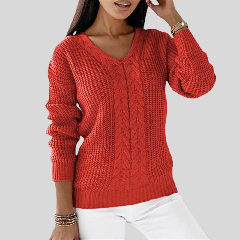 Nira™ | Langærmet sweater med rund halsudskæring
