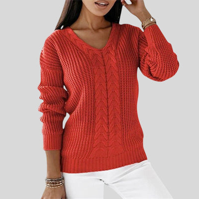 Nira™ | Langærmet sweater med rund halsudskæring