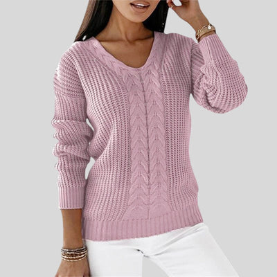 Nira™ | Langærmet sweater med rund halsudskæring