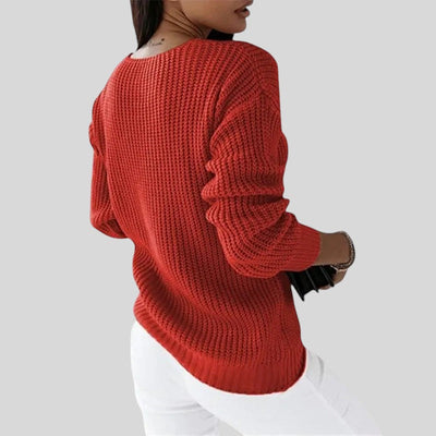 Nira™ | Langærmet sweater med rund halsudskæring