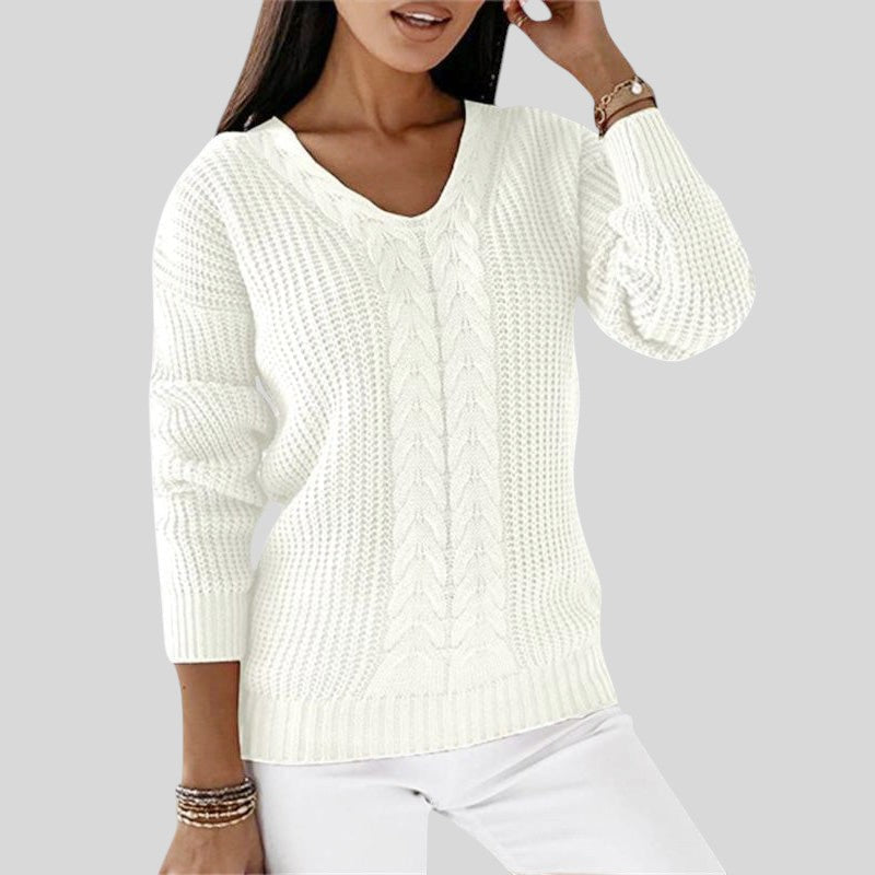 Nira™ | Langærmet sweater med rund halsudskæring