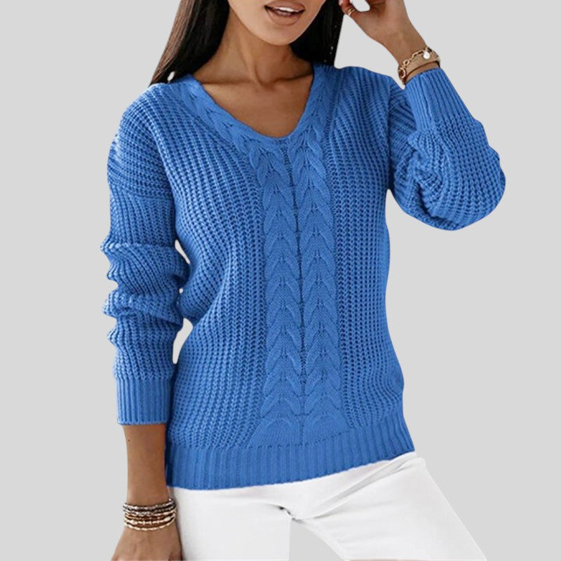 Nira™ | Langærmet sweater med rund halsudskæring
